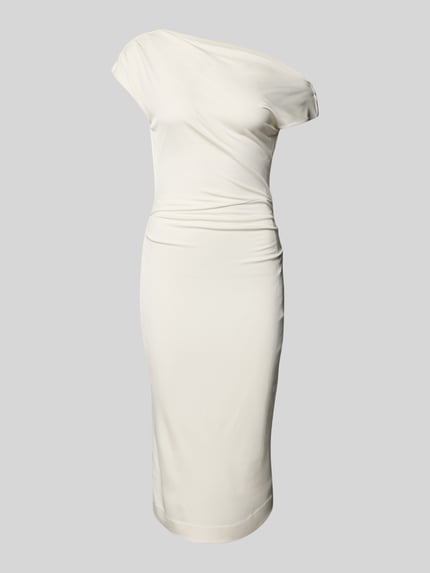 BOSS Eng anliegendes Kleid aus Viskose-Mix Modell 'ETRIMI' Offwhite 2