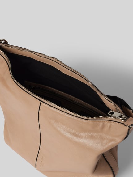 LIEBESKIND BERLIN Lederhandtasche mit Label-Prägung Modell 'Paris' Taupe 5