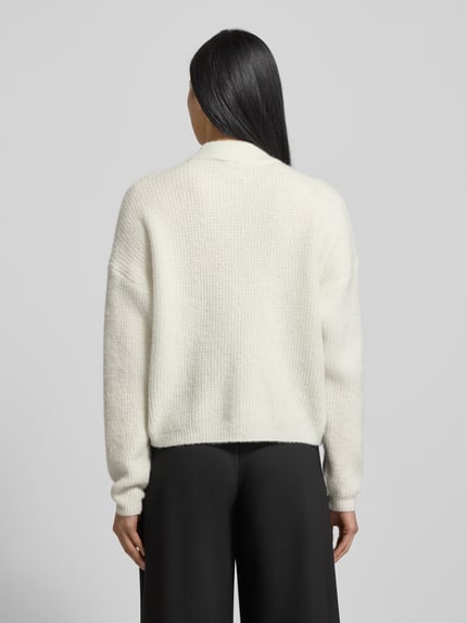 Gestuz Gebreid jack met opstaande kraag, model 'manzi' Beige - 5