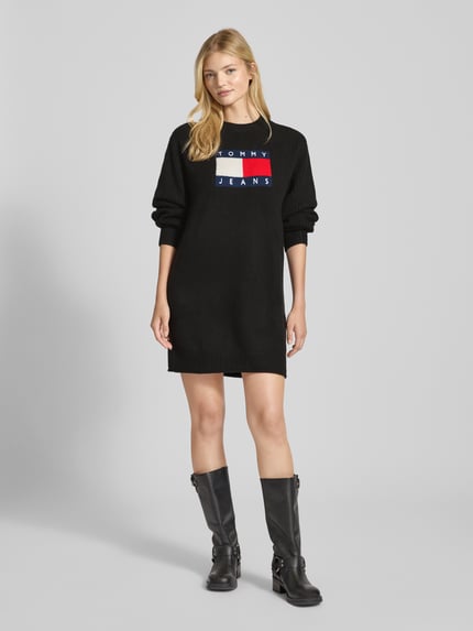 Tommy Jeans Relaxed Fit Strickkleid mit Woll-Anteil Black 1