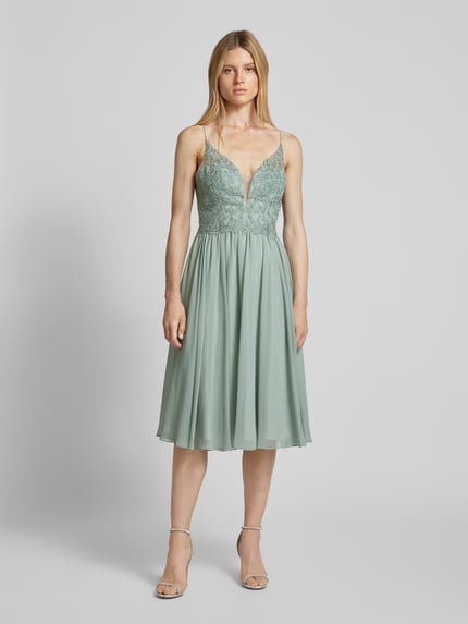 Hey Kyla Cocktailkleid mit Häkelspitze Hellgruen 4