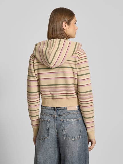 GUESS Jeans Krótka bluza rozpinana z kapturem Beżowy 5