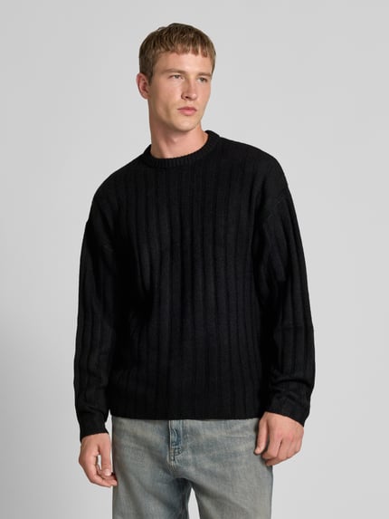 JACK & JONES Gebreide pullover met wol Model 'BRADLEY' BLACK - 4
