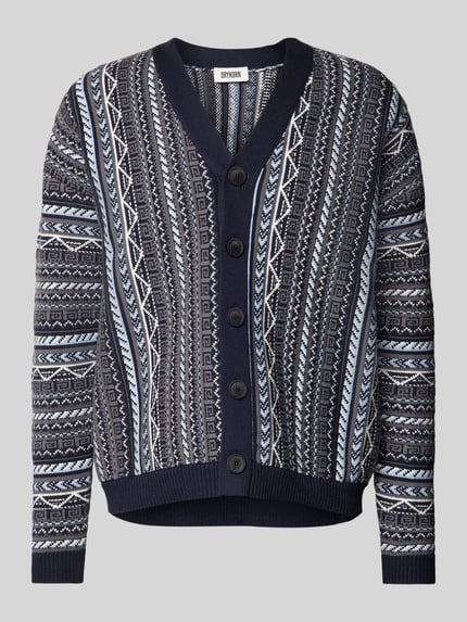 DRYKORN Gebreid jack met knoopsluiting, model 'Nadir' Donkerblauw - 2