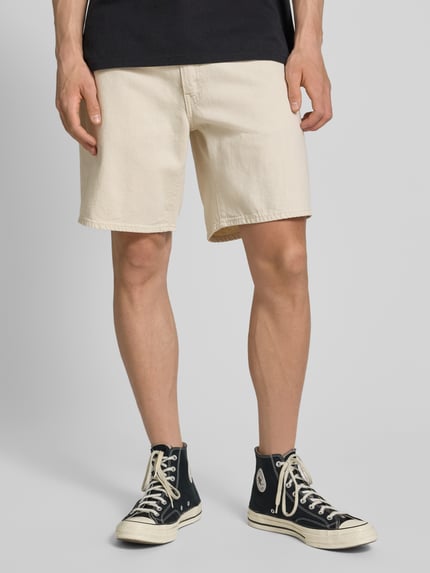 Levi's® Loose Fit Jeansshorts aus Baumwoll-Leinen-Mix Modell '468' Ecru 4