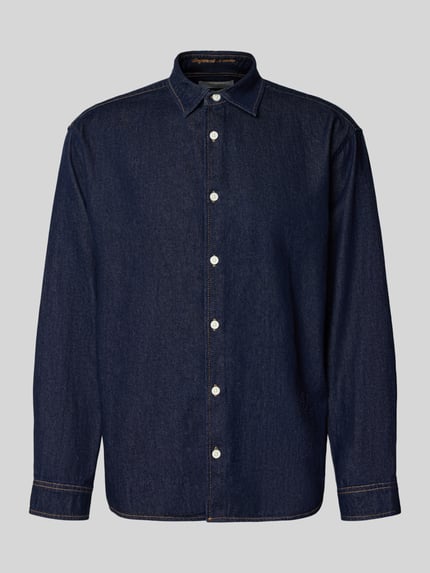 Regular Fit Jeanshemd mit Kentkragen Modell 'NORREBRO' Shop The Look MANNEQUINE