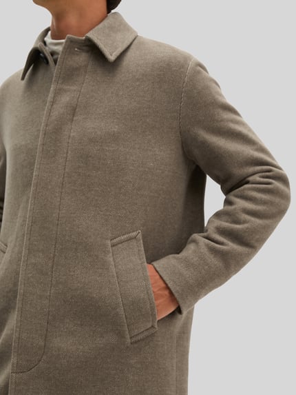 Marc O'Polo Mantel aus Wolle mit verdeckter Knopfleiste Beige 3