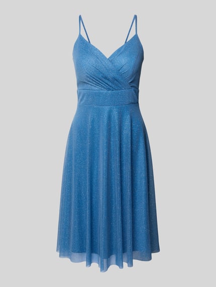 TROYDEN COLLECTION Cocktailkleid mit Taillenband Bleu 2