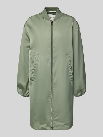 Marc O'Polo Regular Fit Blouson-Mantel mit College-Kragen  Gruen 2