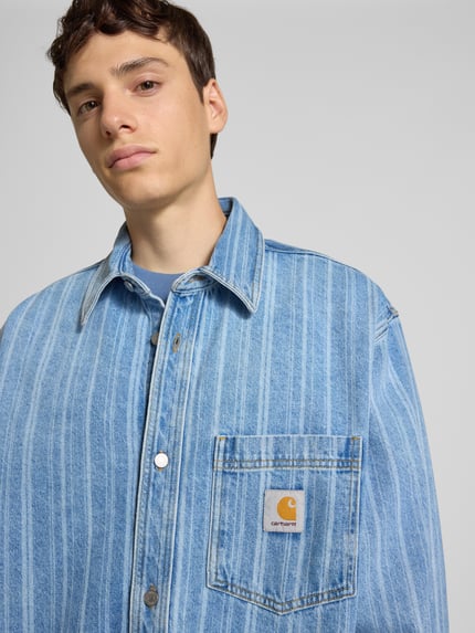 Carhartt Work In Progress Relaxed Fit Jeanshemd mit Brusttasche Modell 'Rylan' Jeansblau 3