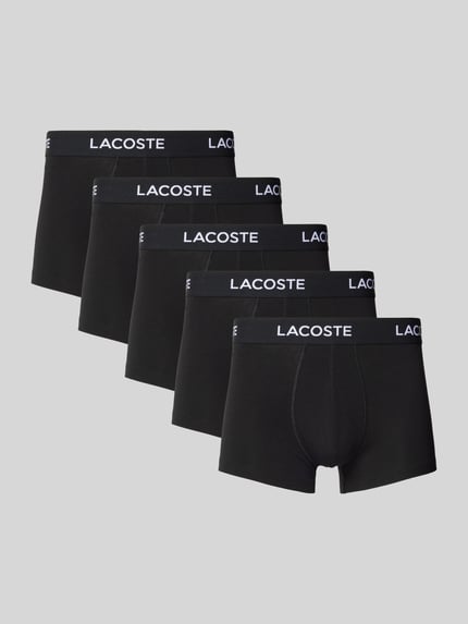 Lacoste Trunks mit elastischem Logo-Bund im 5er-Pack Black 1