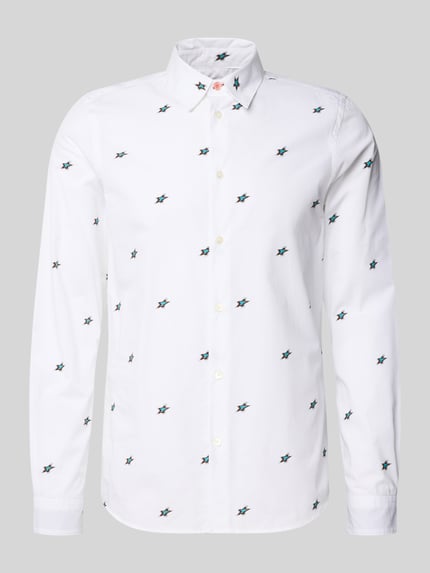 Paul Smith Tailored Fit Freizeithemd mit Kentkragen Weiss 2