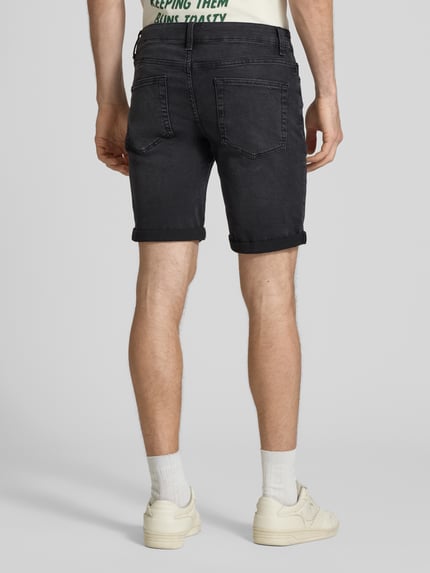 ONLY & SONS Regular Fit Jeansshorts aus Baumwoll-Mix mit Viskose-Anteil Modell 'SPY' Black 5