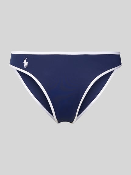 Produktfoto, Bikini-Hose mit Logo-Stitching von Polo Ralph Lauren, Mehrfarbig, Optik: Mehrfarbig, Logo-Stitching, glatte Textur