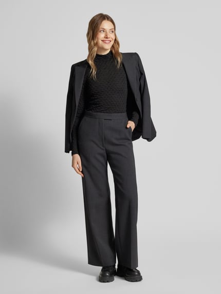 Selected Shirt met lange mouwen en opstaande kraag, model 'TIMMI' Zwart - 1