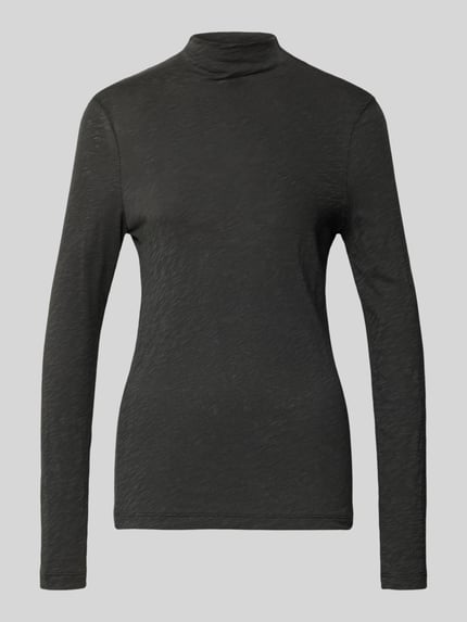 Marc O'Polo Langarmshirt mit Mock Neck Anthrazit 2