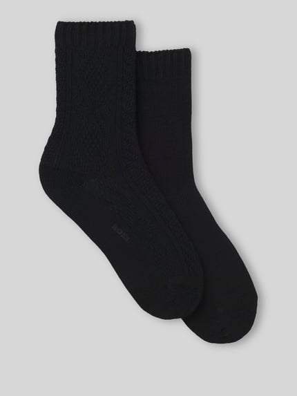 BOSS Socken mit Strukturstrick im 2er-Pack Black 1