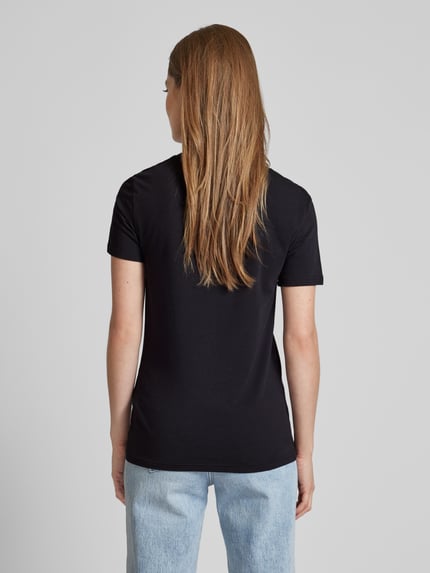 GUESS T-shirt met labelprint, model 'CARRIE' Zwart - 5