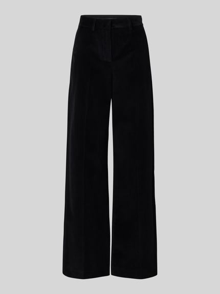 Weekend Max Mara Wide Leg Cordhose aus reiner Baumwolle Modell 'TANIA' Black 2