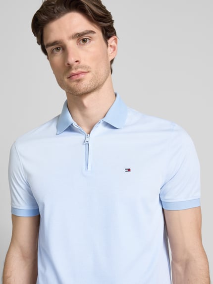 Tommy Hilfiger Regular Fit Poloshirt aus Baumwoll-Mix Hellblau 3
