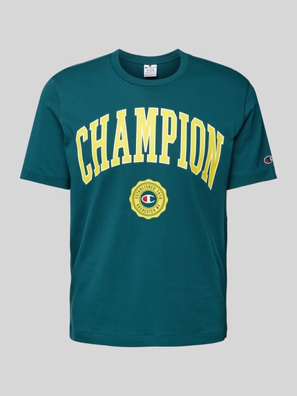 Champion T-shirt met labelprint, model 'Bookstore' Groen - 2