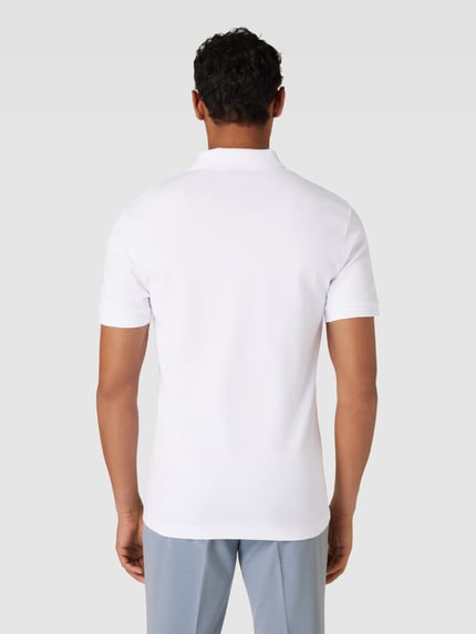 BOSS Orange Slim fit poloshirt met korte knoopsluiting Wit - 5