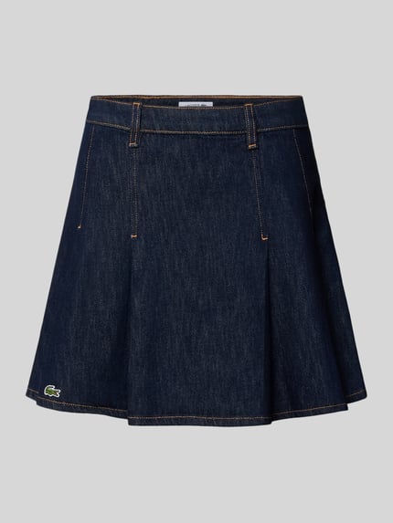 Lacoste Ausgestellter Jeansrock aus reiner Baumwolle Dunkelblau 2