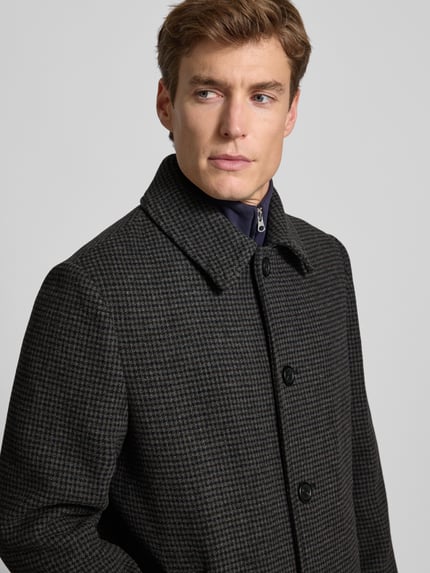 Selected Regular Fit Mantel aus Woll-Mix Modell 'ARCHIVE' Dunkelgrau 3