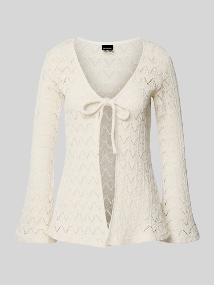 Gina Tricot Strickjacke mit Trompetenärmeln Modell 'Isadora' Beige 2