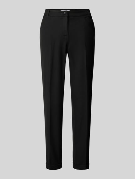 Raffaello Rossi Tapered fit stoffen broek met persplooien, model 'UTE' Zwart - 2