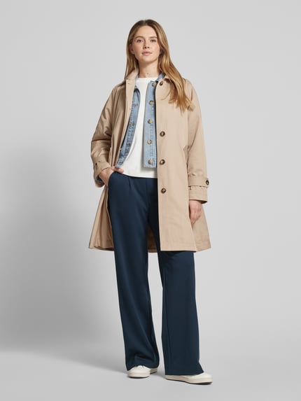 b.young Wide Leg Stoffhose mit Bundfalten Modell 'Rizetta' Marine 1
