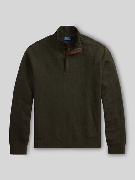 Polo Ralph Lauren Troyer o kroju regular fit z mieszanki bawełny Oliwkowy melanż 2