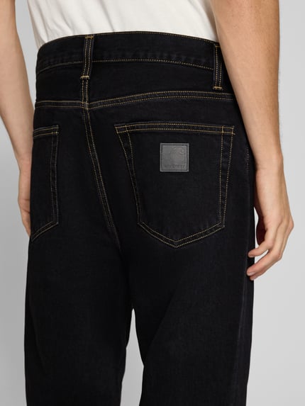 Carhartt Work In Progress Straight leg jeans in 5-pocketmodel, model 'AARON' Zwart - 3