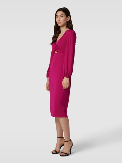 Lauren Ralph Lauren Cocktailjurk met cut-out en knoopdetail Fuchsia - 1