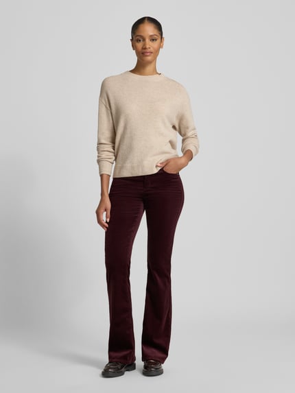 CAMBIO Flared corduroy broek met 5-pocketmodel, model 'PARIS' Bordeaux - 1