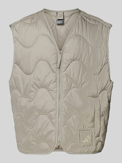 adidas Sportswear Steppweste mit Logo-Patch Modell 'NUGANIC' Taupe 2