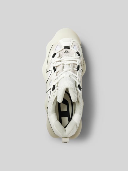 Diesel Sneakersy z wiązaniem Złamany biały 4