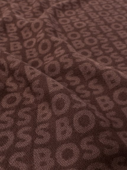 BOSS Schal mit eingewebter Logo-Struktur Dunkelbraun 2
