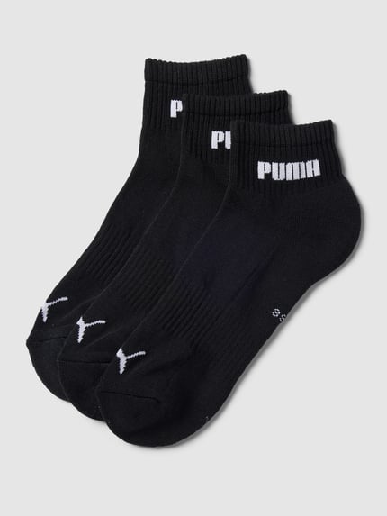 PUMA Sneakersocken mit Label-Print im 3er-Pack Black 1