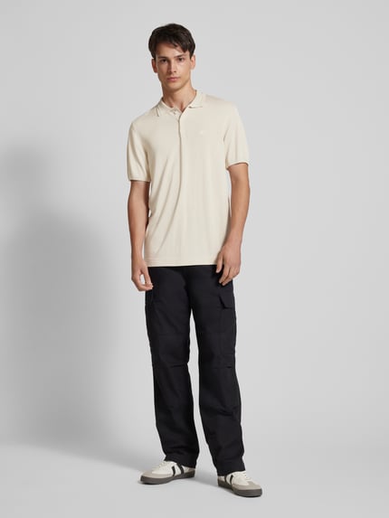 G-Star RAW Poloshirt van pure viscose met logostitching Offwhite - 1