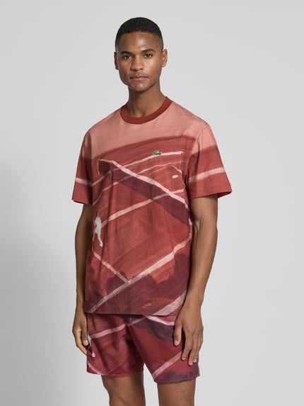 Lacoste T-Shirt mit Logo-Badge Rostrot 4