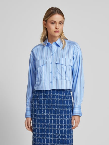 P&C* curated by Veronika Heilbrunner Verkorte overhemdblouse Blauw - 4