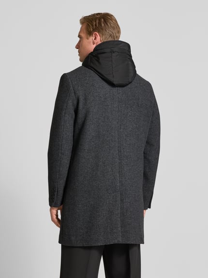 Antony Morato Regular Fit Mantel im Double-Layer-Look mit Woll-Anteil Anthrazit Melange 5