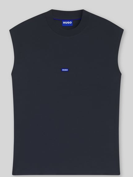 HUGO Blue Regular Fit T-Shirt aus reiner Baumwolle Modell 'NAVERTZ' Marine 2