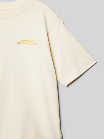 JACK & JONES T-Shirt mit Rundhalsausschnitt Modell 'ORRETIRO' Ecru 2