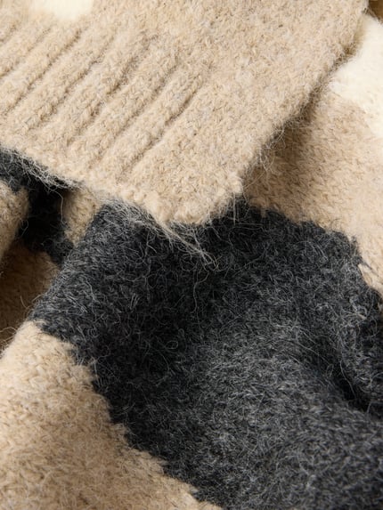 Soyaconcept Schal mit Woll-Anteil Modell 'GITTEMAJ' Beige 2