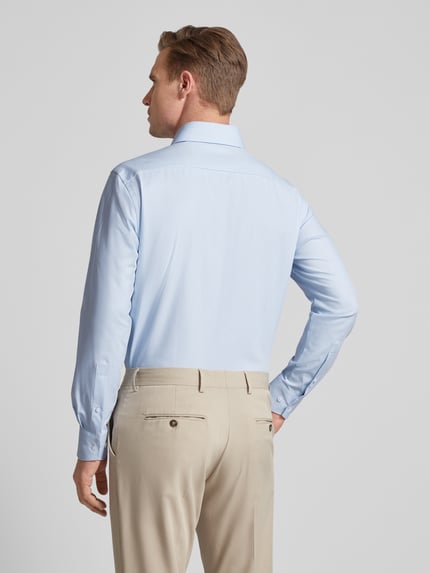 OLYMP Modern fit zakelijk overhemd met kentkraag Bleu - 5