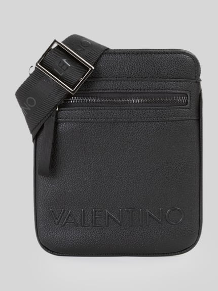 Valentino Bags Torba na ramię z wytłoczonym logo model 'ELITE' Czarny 1