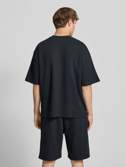 REVIEW Relaxed Fit T-Shirt mit Strukturmuster Black 5