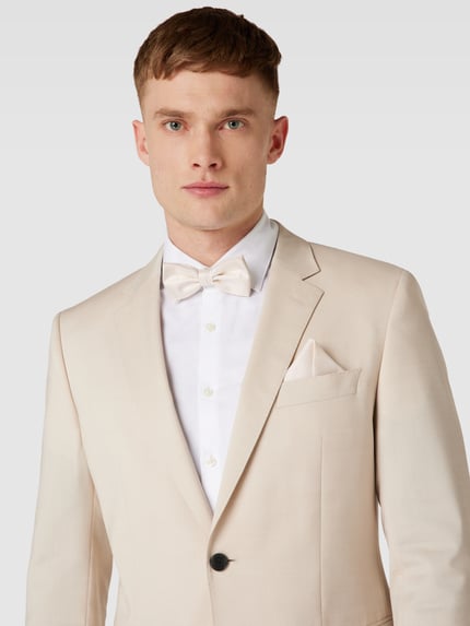 Prince Bowtie Fliege und Einstecktuch im Set aus reiner Seide Weiss 1